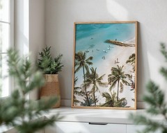 Beach Ocean Relaxing Wall Art Poster Print TR100-66_0