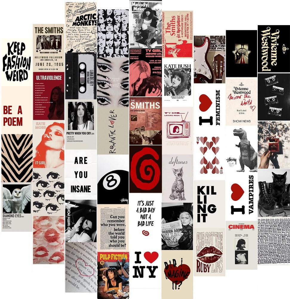 KBKBART 50Pcs Downtown Girl 4×6 inch x 50pcs, Gril Wall Collage Kit