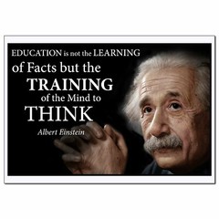 Albert Einstein Education Poster for Home Library Classroom or Office