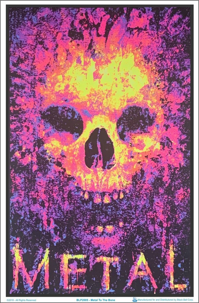 Metal To The Bone Blacklight Poster 23 x 35
