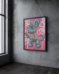 Hip Hop Balloon Dog Graffiti Poster: Modern Pop Art Print (US SELLER) 24″x36″