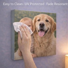 Pet Lover Custom Pet Photo Frameless Canvas Wall Art Gift Home Decor