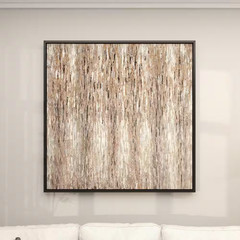 1- Panel Abstract Framed Wall Art with Black Frame 47 In. X 47 In.