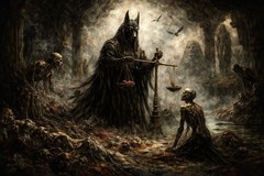 Creepy Art Print Anubis Egyptian Death Mythology Horror Painting 13×19 Poster