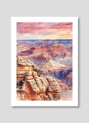 Set of 6 | Banff US National Parks Landscape Watercolor Art – Digital Download