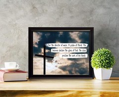 Jeremiah 29:11 «For I know the plans» Bible Verse Poster or Framed Wall Art