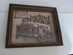 Retro Wooden Wall Plaque Picture Sweet Dreams 11 X 9 1/4″