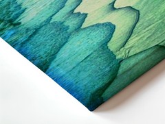 Wall Art Abstract Blue Green Watercolor Painting Modern Coastal Decor Print