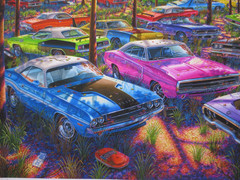 DODGE CHARGER PLYMOUTH ‘CUDA ART THEY ALL CAME WITH THE FARM 1970 1971 MOPAR 426
