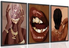 Black Girl Posters Wall Art Set of 3 Black Woman African American Women Wall …