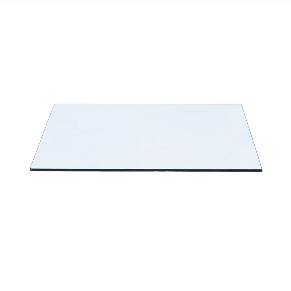 28″ x 36″ Rectangle Tempered Glass Table Top 3/8″ Thick Flat Polish Edge and