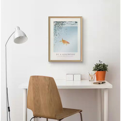Blake Be a Goldfish by the Creative Bunch Studio Framed Glass Art Print 24 In. X