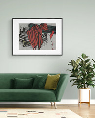 ROY LICHTENSTEIN Big Painting #6 27.5″ x 39.5″ Serigraph 2000 Pop Art Red, Green