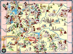Wyoming – 1935 – Pictorial Map Poster