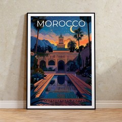 Morocco Travel Poster, Morocco Wall Art, Morocco Poster, Africa Poster