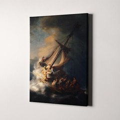Christ in the Storm on the Sea of Galilee Rembrandt Jesus Canvas Wall Art Print