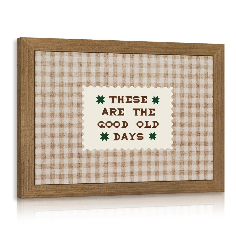These Are The Good Old Days Wall Art, Vintage Neutral Quote Poster Print, Rus…