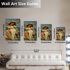 Coastal Elegance: Vintage Summer Pin-Up Style Canvas Art nautical style wall 👒