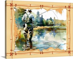 Nisswa Minnesota Fishing Art Heaven Gallery Canvas Wrap Art Print