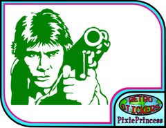 Star Wars Han Solo T Vinyl Sticker Wall Poster Art Car Truck Bike Window Movie