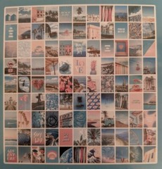 Artivo 100 Printed 4×6 Summer Blue Pink Aesthetic Wall Collage Kit Dorm Room