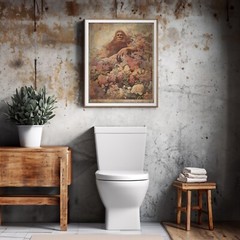 BIGFOOT FLOWER Poster, Sasquatch Botanical Wall Art, Cryptid Yeti Floral Print