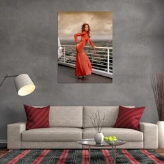 V2613 Marcia Cross Hot Actress Sexy Red Dress Decor WALL POSTER PRINT