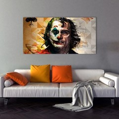 Joker Canvas Wall Art, Joker Face Poster Print, Movie Hero Joker Wall Art Print
