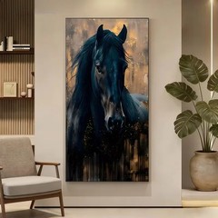 Black Horse Canvas Painting Wall Mural Canvas Prints Art Home Decor Wall Picture