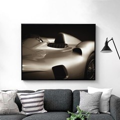 Mercedes Benz W196 Interior Vintage Sports Cars Wall Art Poster Print