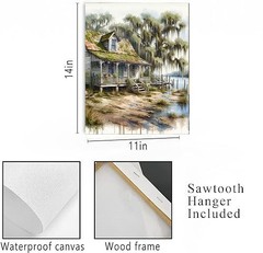 11×14 Living on the Bayou Kitchen Canvas Print Wall Art