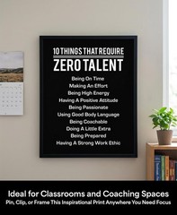 8×10 Unframed Leadership Quote Print – Discipline & Motivation for Workspaces