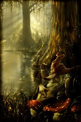 Poster Studio B – Respite II Ripple Rain Forest Veiw 24×36″ NEW Wall Art P3242