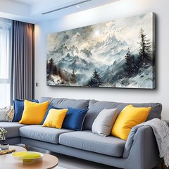 Large Wall Art For Living Room Canvas Wall Decor For Office Abstract Mountain…