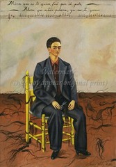 FRIDA KAHLO Surrealism Art Poster or Canvas Print «SELF PORTRAIT WITH CUT HAIR»