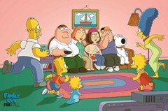 Family Guy And The Simpsons TV Series Premium POSTER MADE IN USA – TVS914
