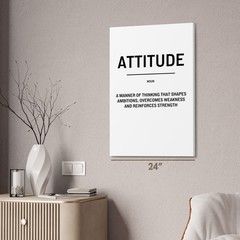Attitude Motivational Print Poster, Canvas or Framed Office Decor Boss Gift