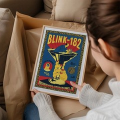 Blink-182 Concert Poster Wall Art A0 Large Print Decor Illustrative