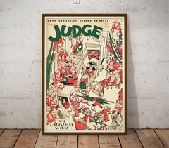 1930 Judge Magazine Christmas POSTER! (up to 24″ x 36″) – Winter – Santa – Toys