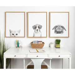 24 In. X 18 In. «Rabbit» by Tai Prints Framed Canvas Wall Art