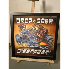 Open Road Brands Framed Art Unisex 13×13 Multi Excellent Hot Rod Monster Car