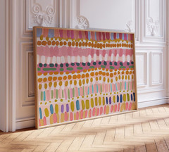 Colorful Abstract Painting Printable Modern Wall Art Poster