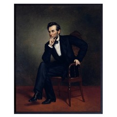 Portrait of American President Abraham Lincoln (1809 – 1865) Poster