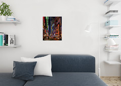 Times Square Theater District New York City Neon at Night Photo Photograph Cool