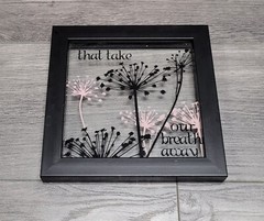 Hanging Wall Art Decor «Life Is Not Measured…» Black Plastic Framed
