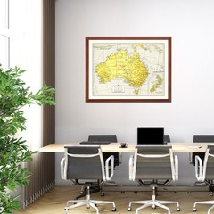Old Map of Australia 1943 – Vintage Australia Art Wall Decor