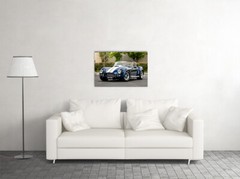 Ford Shelby Cobra Roadster Blue Car White Stripes Art Wall Poster – POSTER 20×30