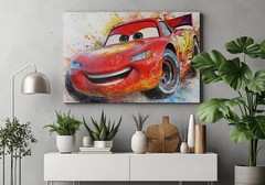 Lightning McQueen Poster or Canvas – Lightning McQueen Cars Movie Wall Art