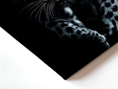 Wall Art Black White Leopard Red Eyes Wildlife Animal Portrait Canvas Print