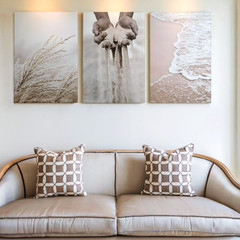 3 Pieces Nature Elements Neutral Tones Large Wall Art Set for Living Set Of 3